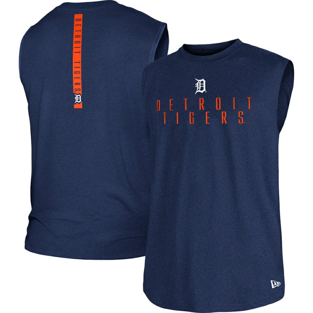 Detroit Tigers Team Muscle Tank Top Heather Navy