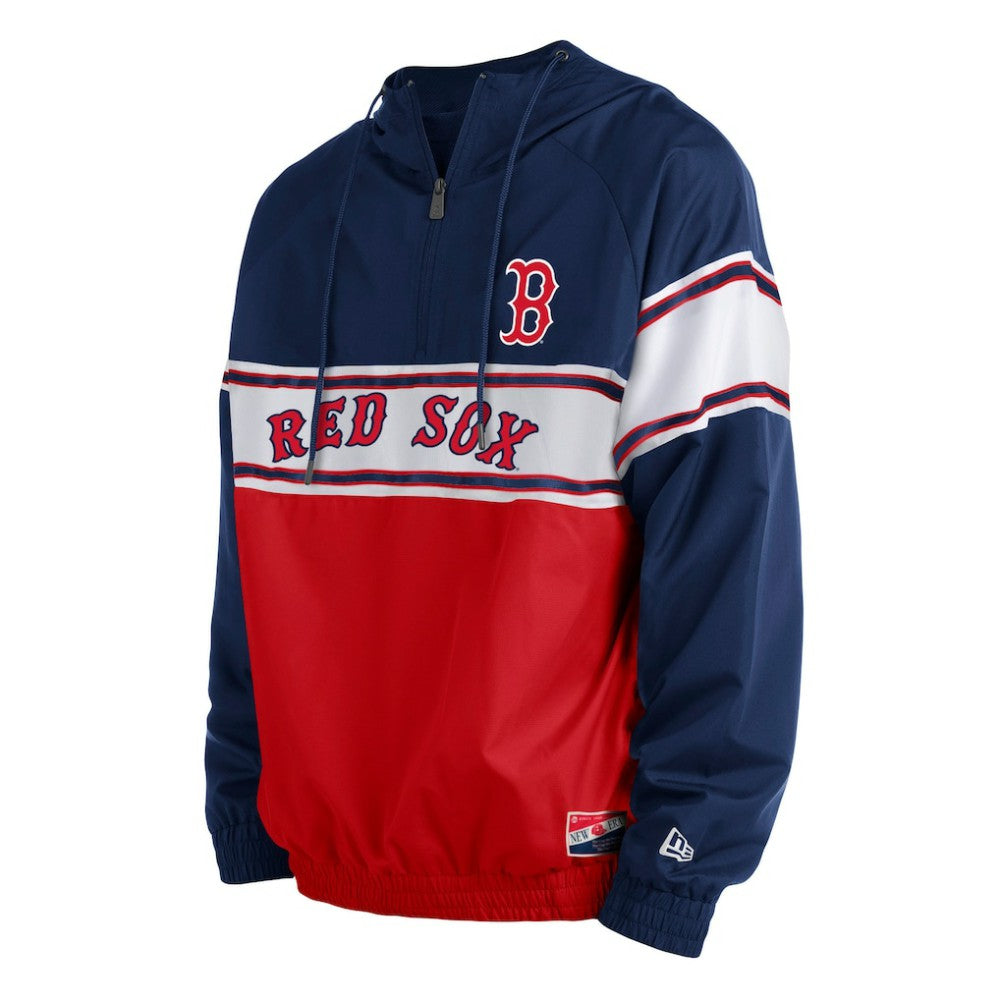 Boston Red Sox Ripstop Raglan Quarter-Zip Hoodie Navy
