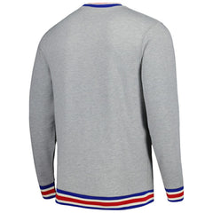 Atlanta Braves Throwback Classic Pullover Sweatshirt Heather Gray