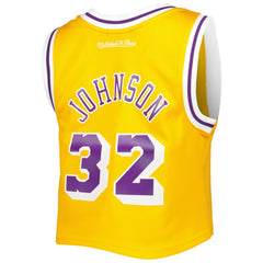 Magic Johnson Los Angeles Lakers Women's 1984 Hardwood Classics Crop Player Tank Top - Gold outlet