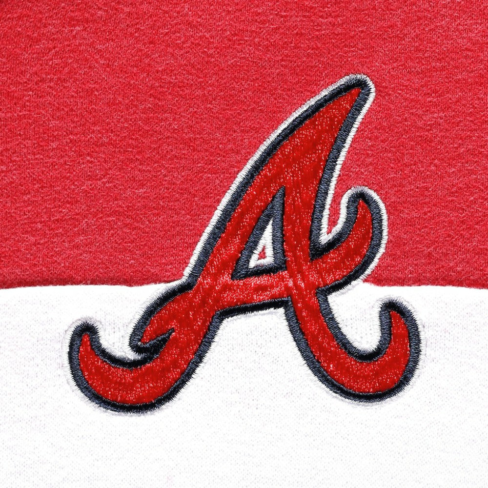 Atlanta Braves Women's Colorblock Full-Zip Hoodie Jacket Heather Navy