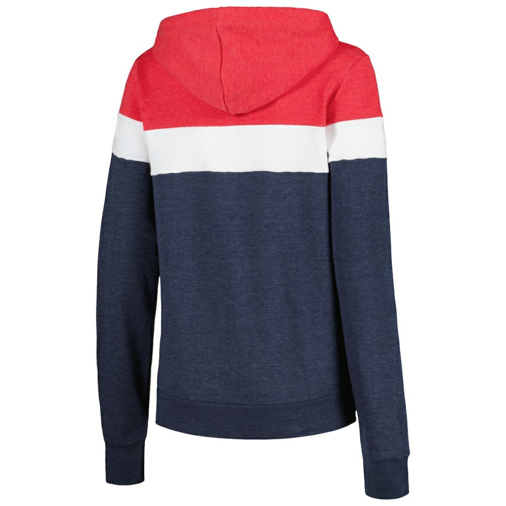 Boston Red Sox Women's Colorblock Full-Zip Hoodie Jacket Heather Navy