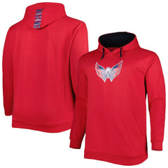 Washington Capitals Big & Tall Fleece Pullover Hoodie - Red Hoodies