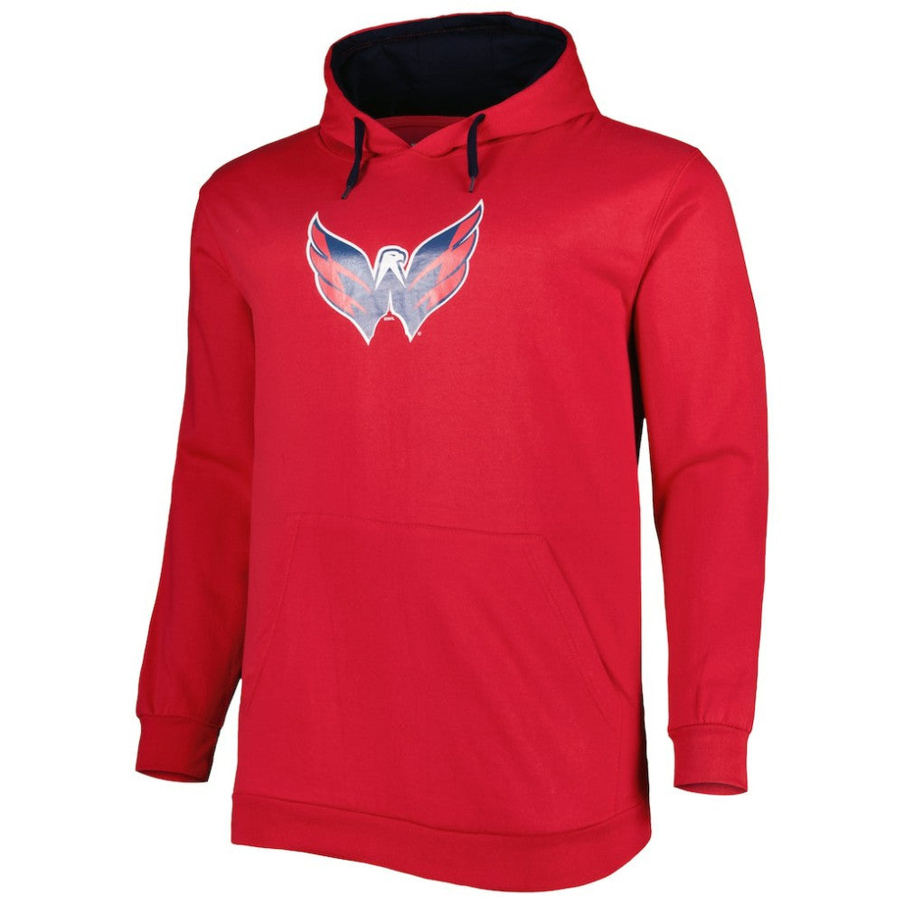 Washington Capitals Big & Tall Fleece Pullover Hoodie - Red Hoodies