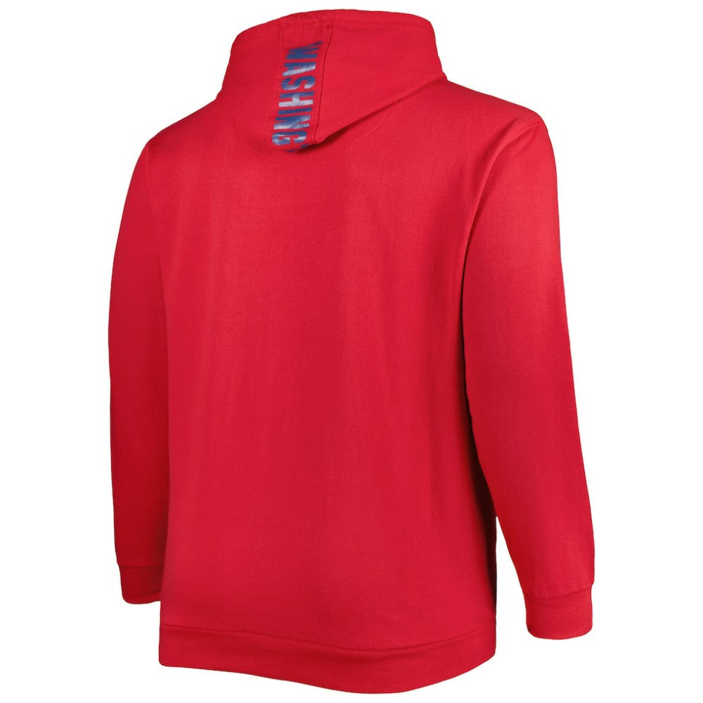 Washington Capitals Big & Tall Fleece Pullover Hoodie - Red Hoodies