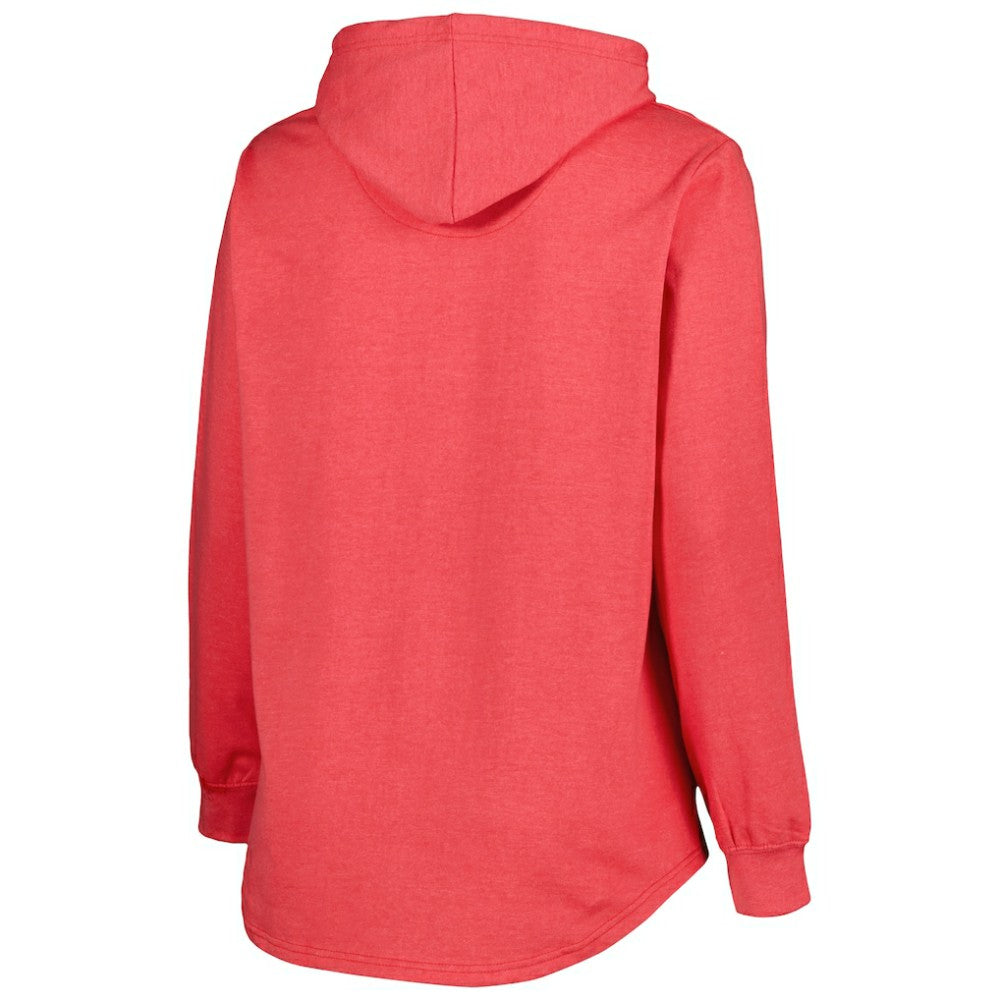 Washington Capitals Women's Plus Size Fleece Pullover Hoodie - Heather Red Hoodies