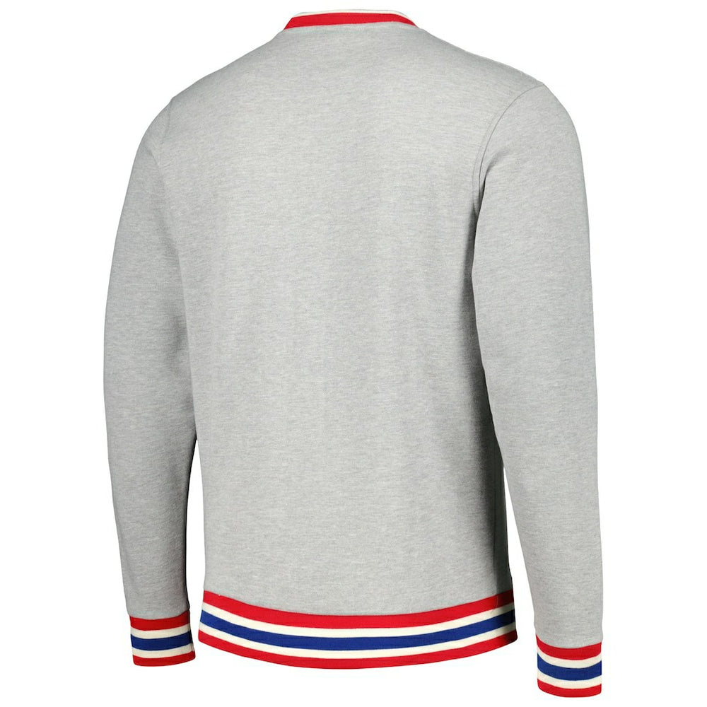 Philadelphia 76ers Unisex Vintage Throwback Crew Sweatshirt - Heather Gray shop