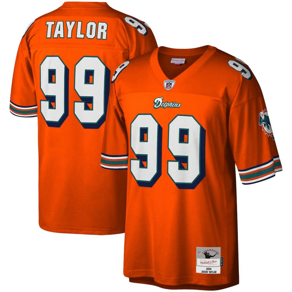 Jason Taylor Miami Dolphins Big & Tall 2004 Retired Player Replica Jersey - Orange online