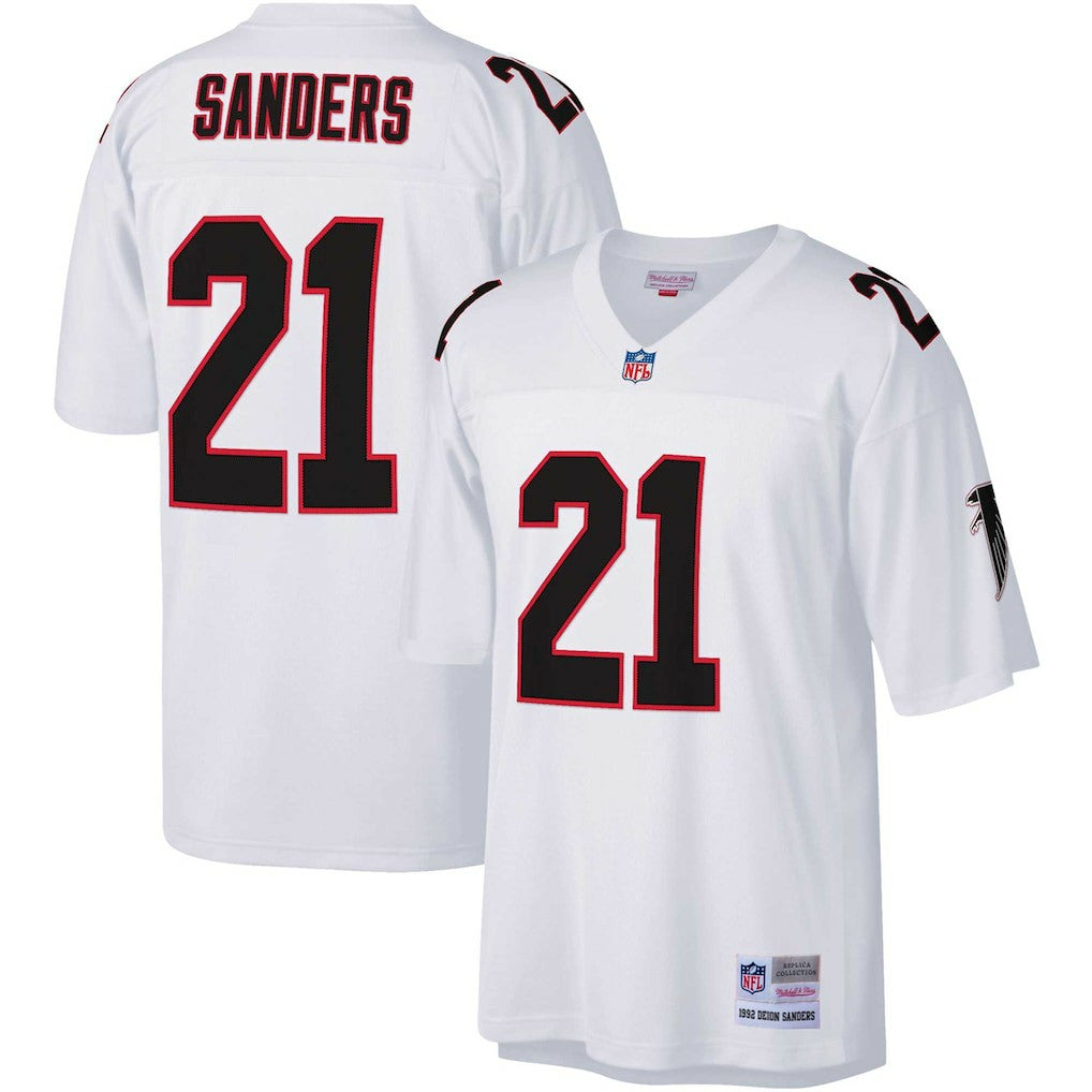 Deion Sanders Atlanta Falcons Big & Tall 1992 Retired Player Replica Jersey - White sale