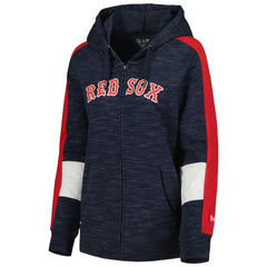 Boston Red Sox Women's Colorblock Full-Zip Hoodie Navy