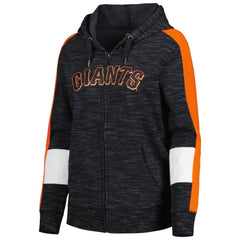 San Francisco Giants Women's Colorblock Full-Zip Hoodie Black