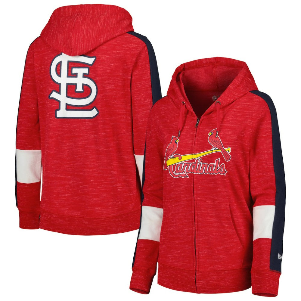 St. Louis Cardinals Women's Colorblock Full-Zip Hoodie Red