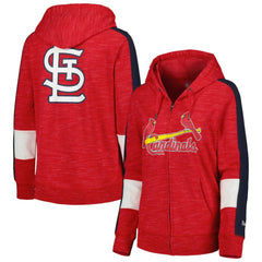 St. Louis Cardinals Women's Colorblock Full-Zip Hoodie Red