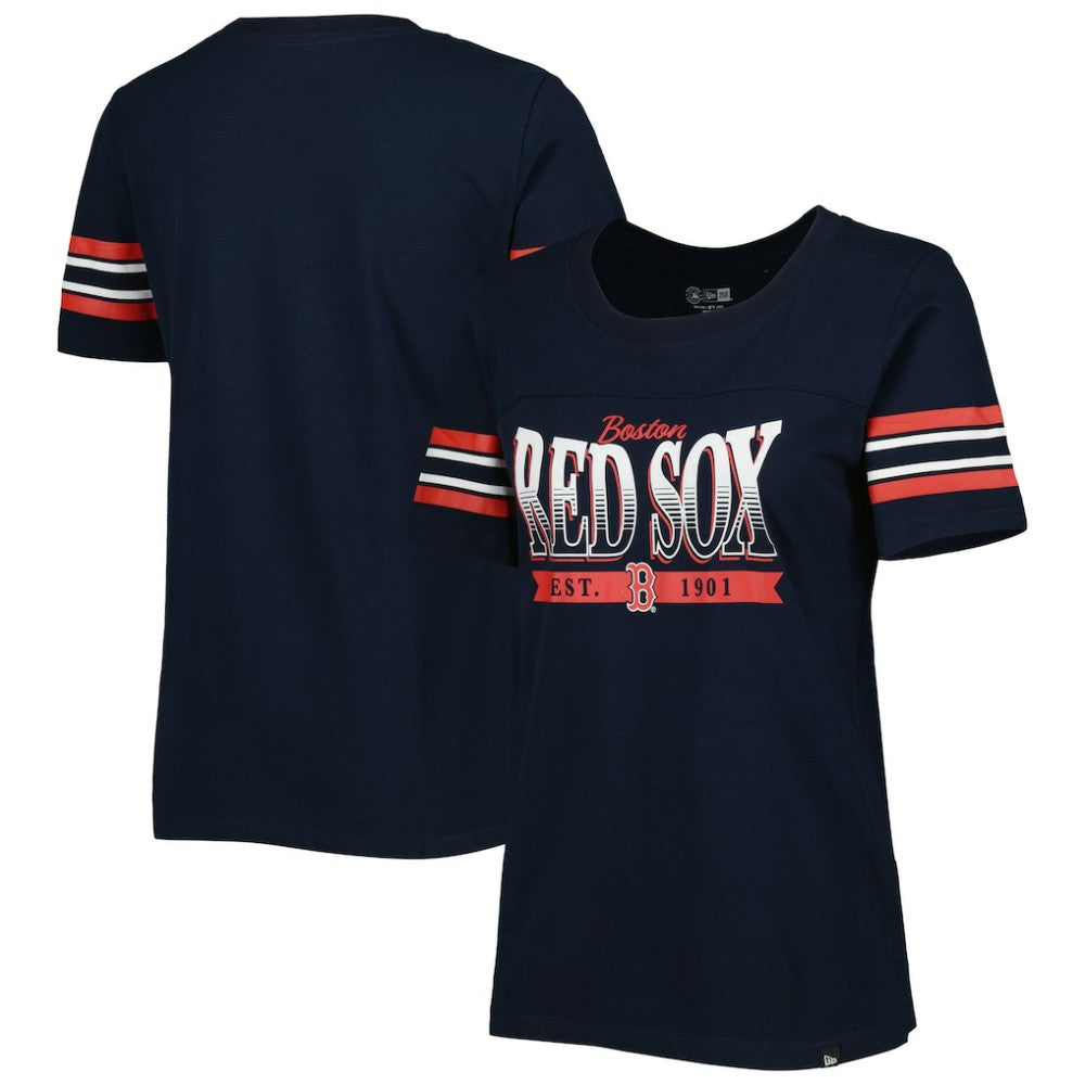 Boston Red Sox Women's Team Stripe T-Shirt Navy