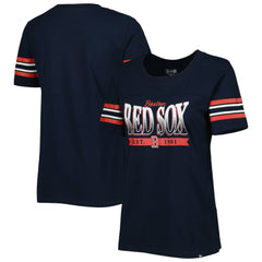 Boston Red Sox Women's Team Stripe T-Shirt Navy
