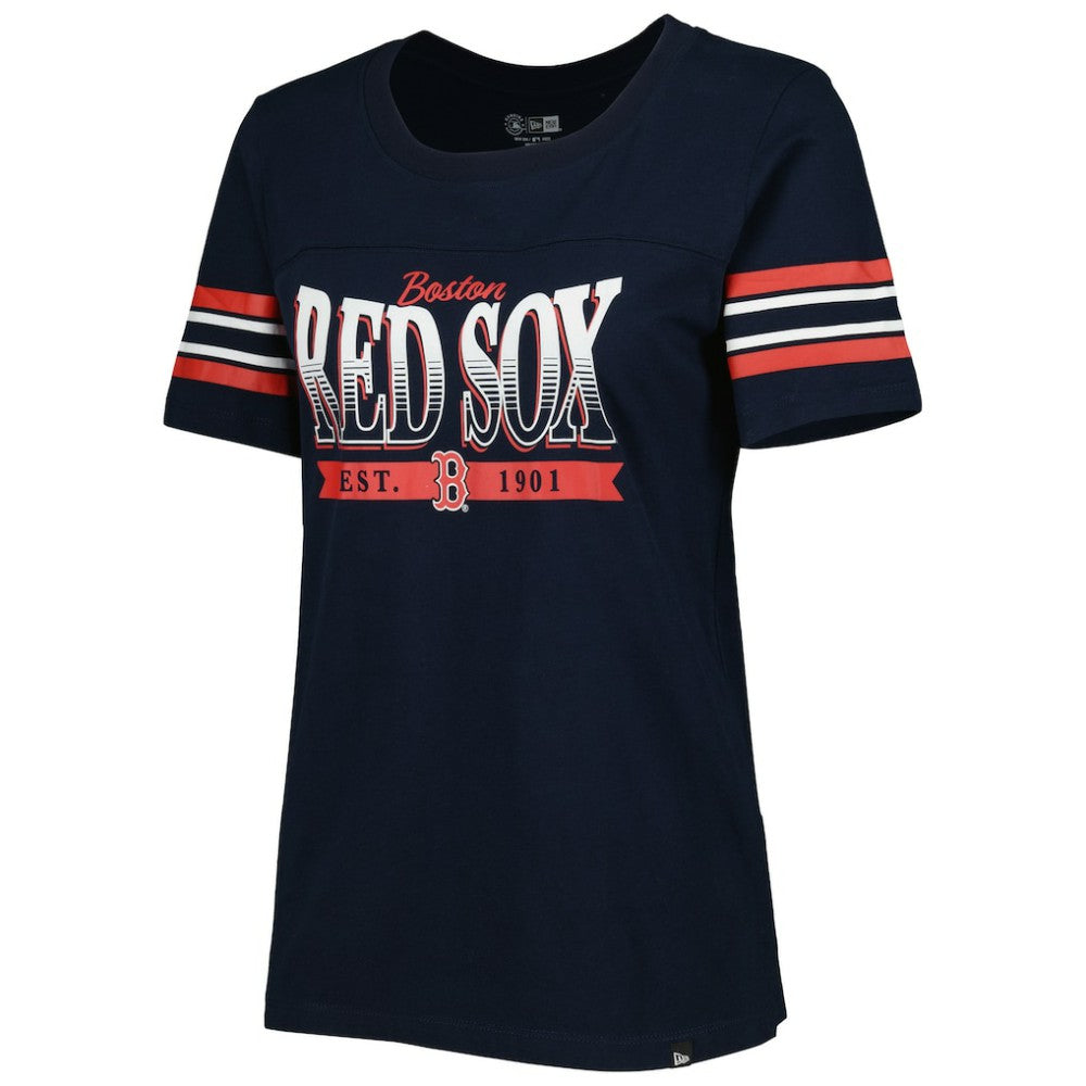 Boston Red Sox Women's Team Stripe T-Shirt Navy