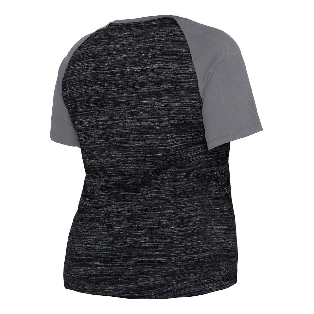Chicago White Sox Women's Plus Size Space Dye Raglan V-Neck T-Shirt Black