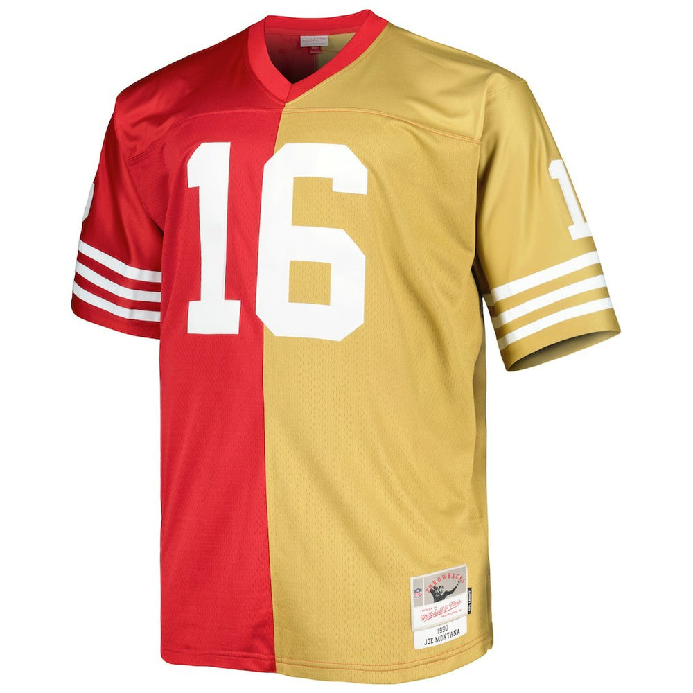 Joe Montana San Francisco 49ers Big & Tall Split Legacy Retired Player Replica Jersey - Scarlet/Gold sale