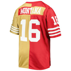 Joe Montana San Francisco 49ers Big & Tall Split Legacy Retired Player Replica Jersey - Scarlet/Gold sale