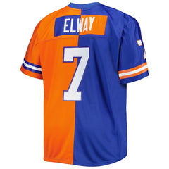 John Elway Denver Broncos Big & Tall Split Legacy Retired Player Replica Jersey - Royal/Orange for sale