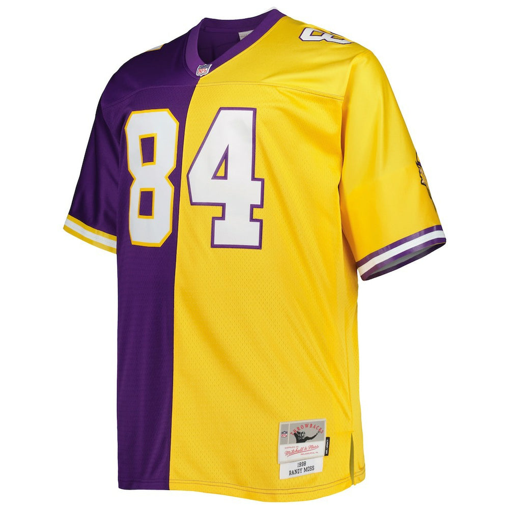 Randy Moss Minnesota Vikings Big & Tall Split Legacy Retired Player Replica Jersey - Purple/Gold online