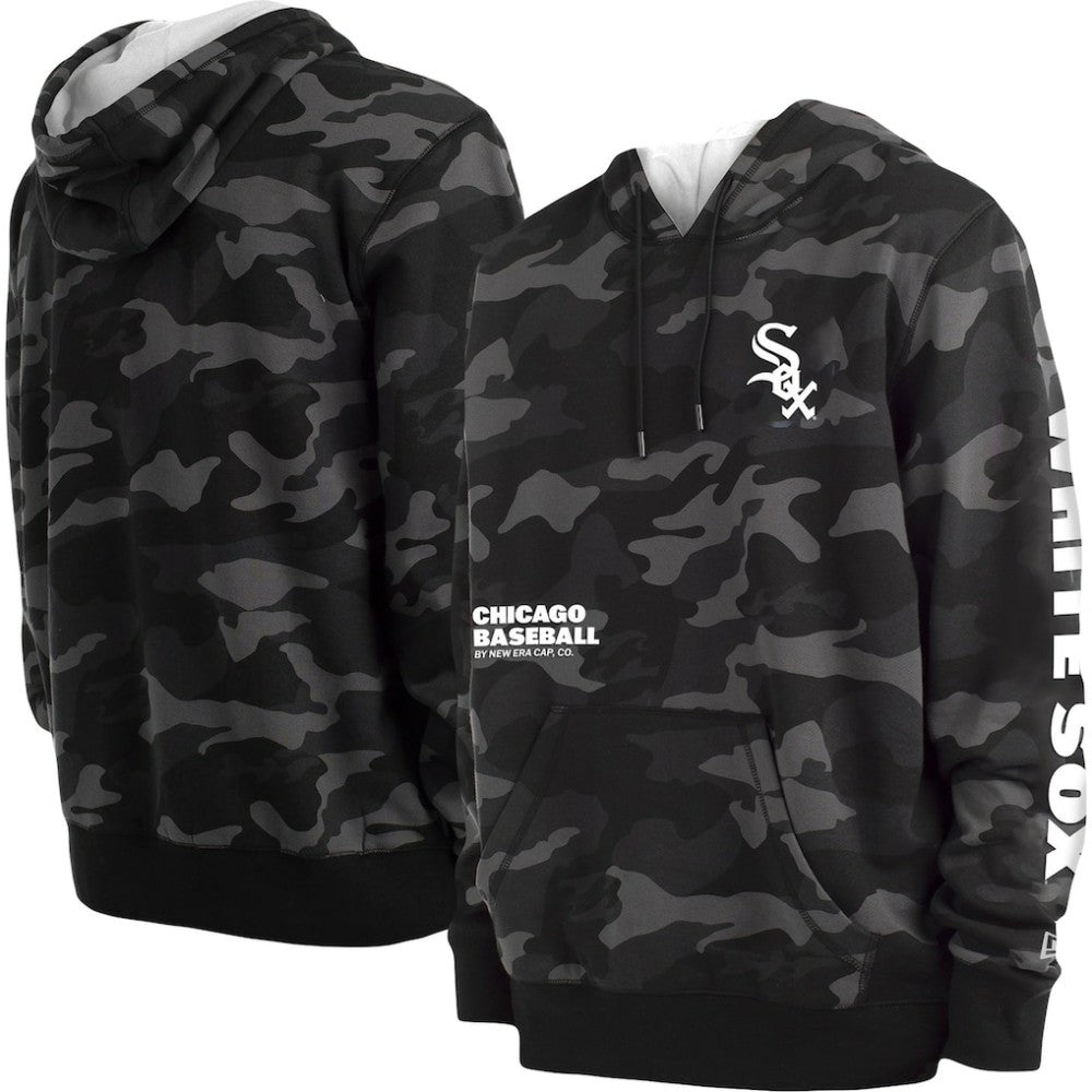 Chicago White Sox Camo Pullover Hoodie Black