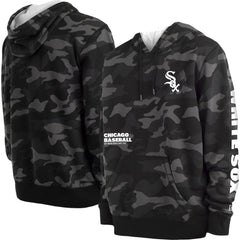 Chicago White Sox Camo Pullover Hoodie Black