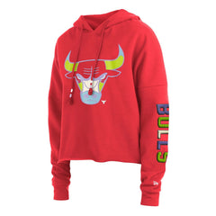 Chicago Bulls Women's Color Pack Cropped Top Pullover Hoodie - Red outlet
