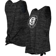 Brooklyn Nets Women's Space Dye Active Tank Top - Black discount