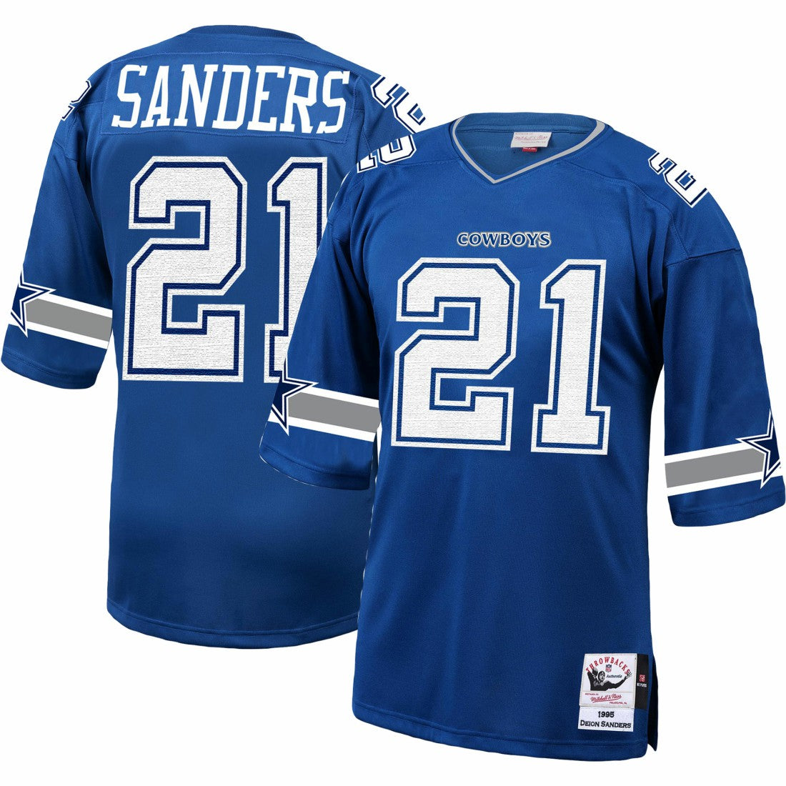 Deion Sanders Dallas Cowboys 1996 Authentic Throwback Retired Player Jersey - Royal for sale