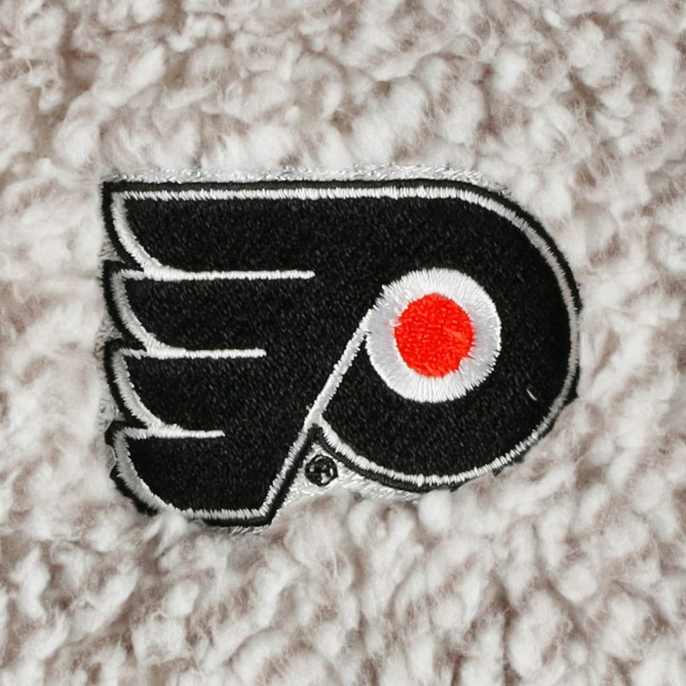 Philadelphia Flyers G-III 4Her by Carl Banks Women's Logo Plaid Sherpa Quarter-Zip Jacket - Gray/White Jackets