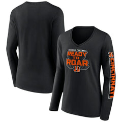 Cincinnati Bengals Women's Hometown Sweep Long Sleeve V-Neck T-Shirt - Black online