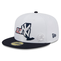 New York Yankees State 59FIFTY Fitted Hat White/Navy
