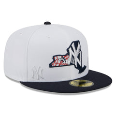 New York Yankees State 59FIFTY Fitted Hat White/Navy