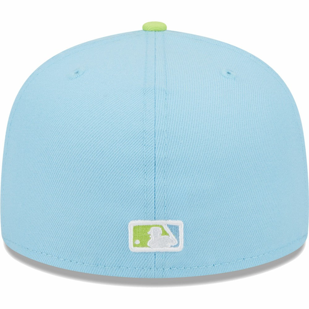 Los Angeles Dodgers Spring Color Two-Tone 59FIFTY Fitted Hat Light Blue/Neon Green