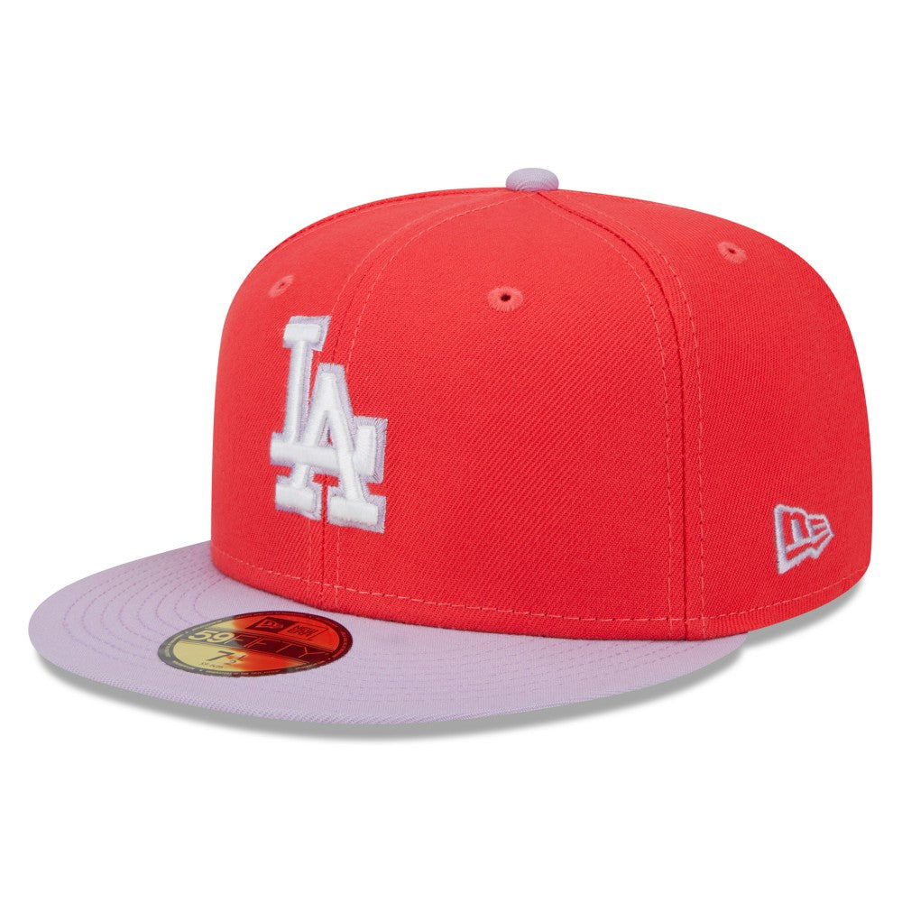Los Angeles Dodgers Spring Color Two-Tone 59FIFTY Fitted Hat Red/Lavender