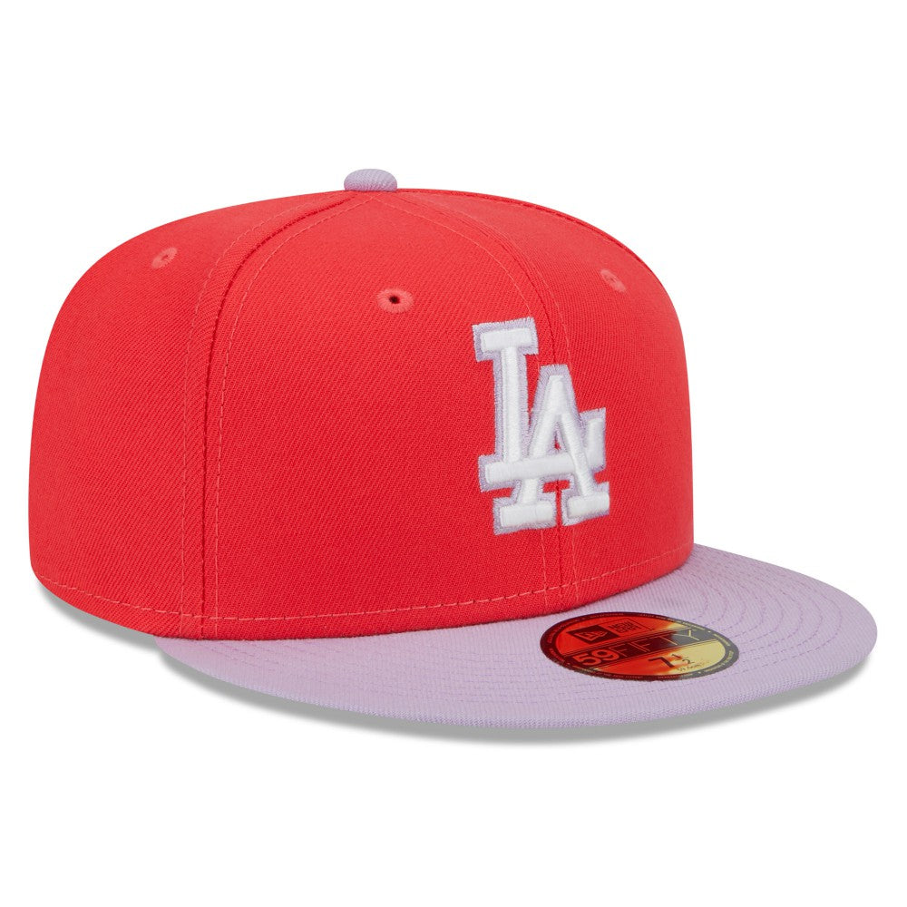 Los Angeles Dodgers Spring Color Two-Tone 59FIFTY Fitted Hat Red/Lavender