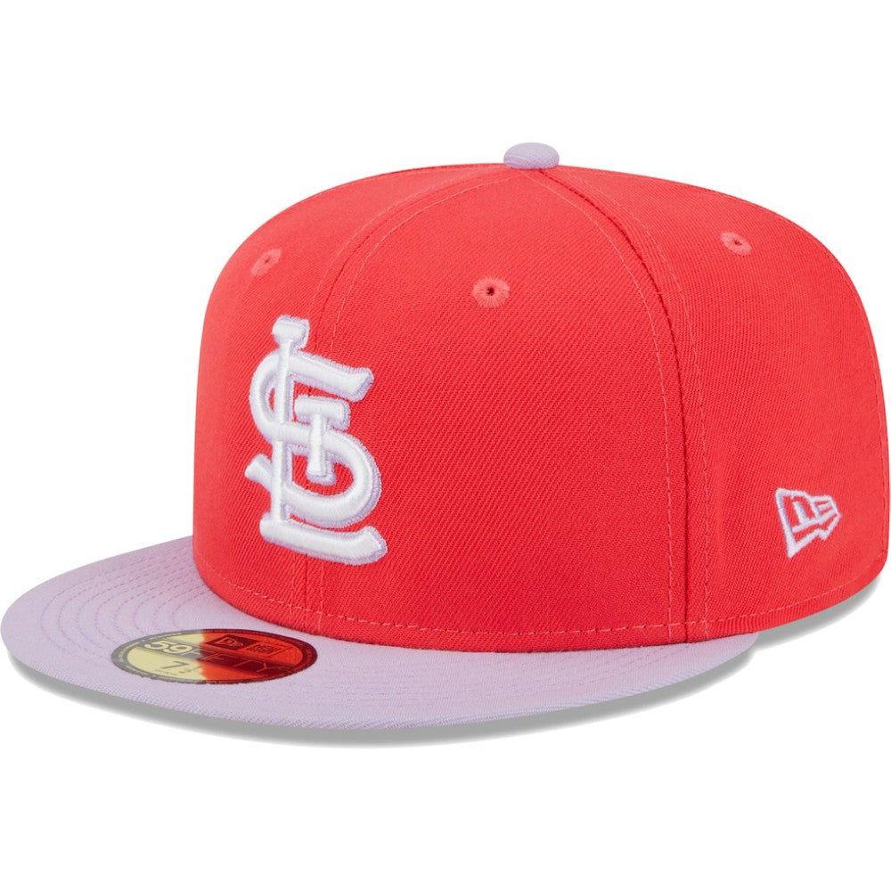 St. Louis Cardinals Spring Color Two-Tone 59FIFTY Fitted Hat Red/Lavender