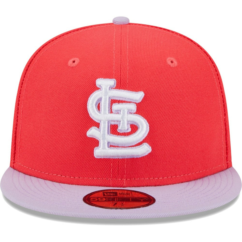 St. Louis Cardinals Spring Color Two-Tone 59FIFTY Fitted Hat Red/Lavender