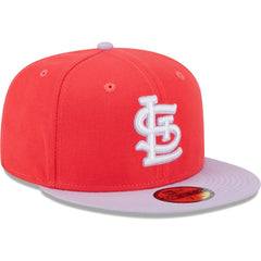 St. Louis Cardinals Spring Color Two-Tone 59FIFTY Fitted Hat Red/Lavender