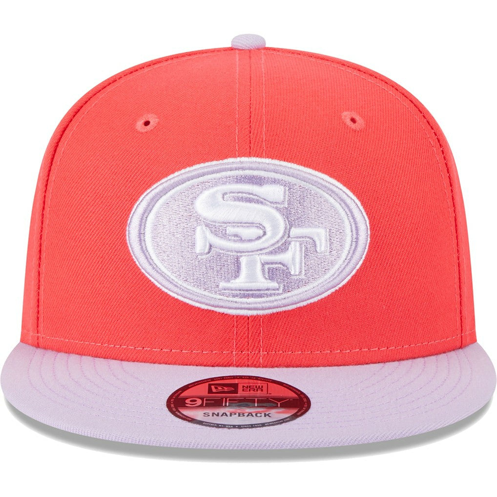 San Francisco 49ers New Era Two-Tone Color Pack 9FIFTY Snapback Hat - Red/Lavender online
