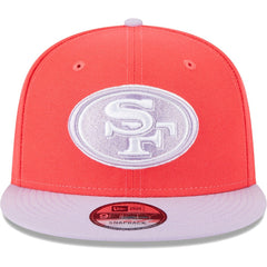 San Francisco 49ers New Era Two-Tone Color Pack 9FIFTY Snapback Hat - Red/Lavender online