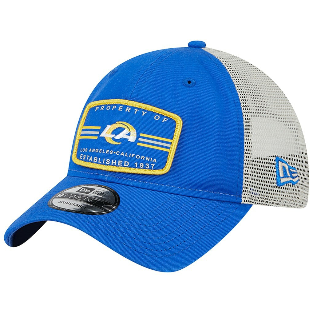 Los Angeles Rams New Era Property Trucker 9TWENTY Adjustable Hat - Royal online