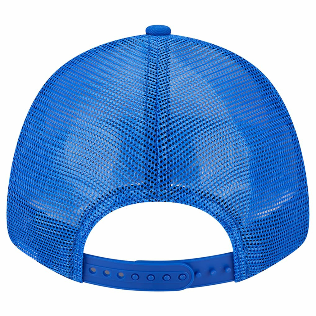 Los Angeles Rams New Era Team Stripe Trucker 9FORTY Snapback Hat - Cream/Royal sale