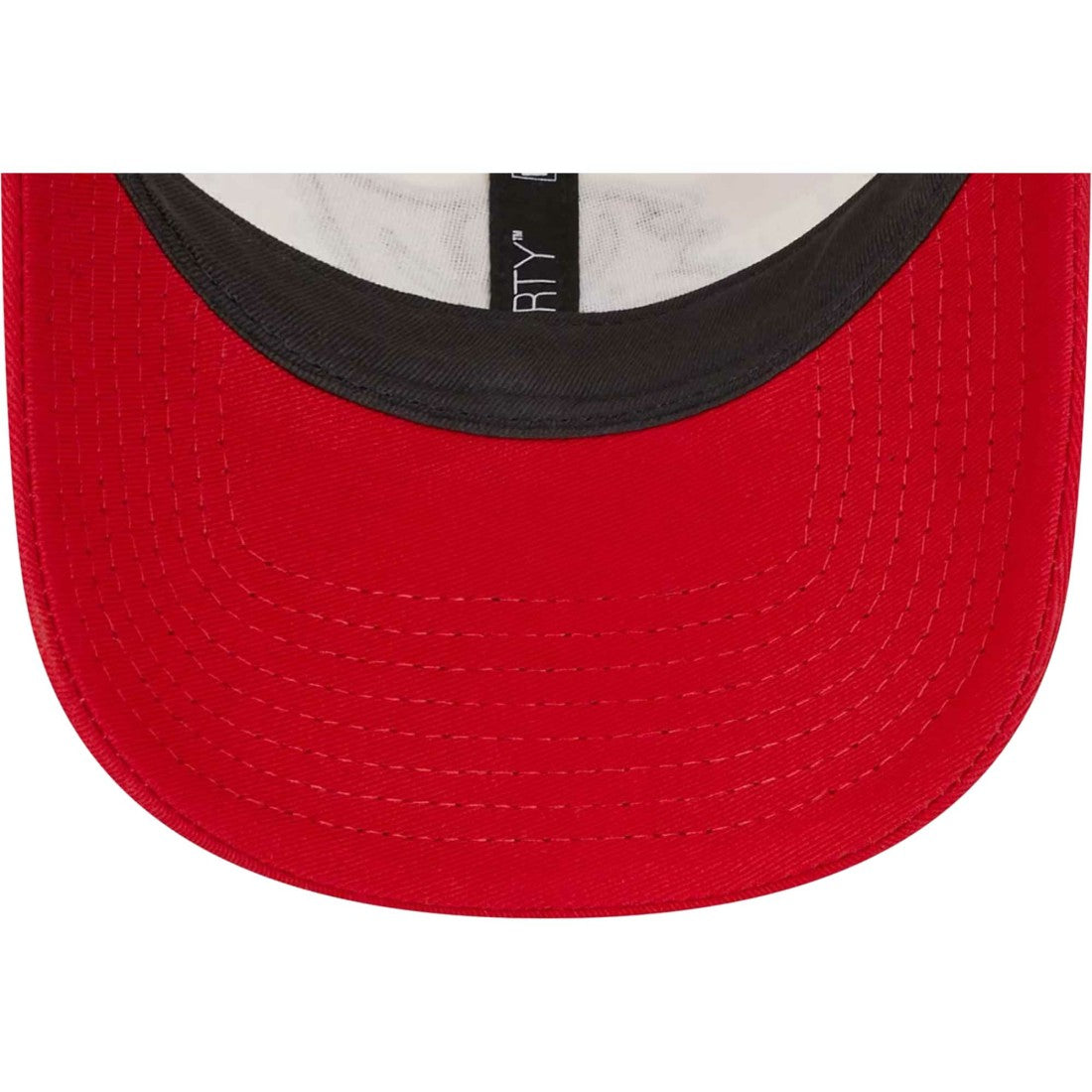 Tampa Bay Buccaneers New Era Team Stripe Trucker 9FORTY Snapback Hat - Cream/Red cheap