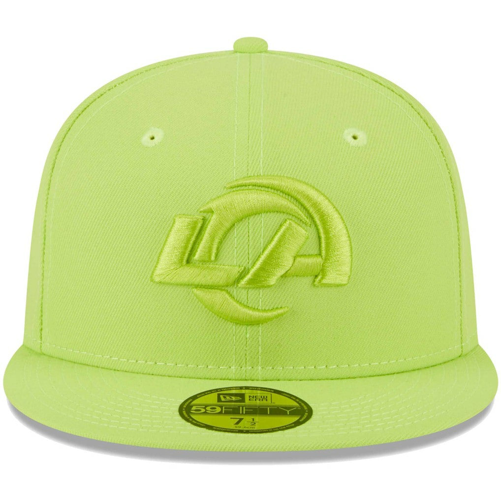 Los Angeles Rams New Era Color Pack Brights 59FIFTY Fitted Hat - Neon Green sale
