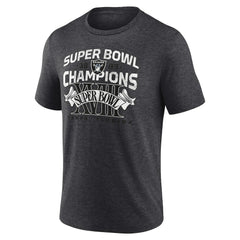 Las Vegas Raiders Hometown Old-Fashioned Super Bowl XVIII Champions Tri-Blend T-Shirt - Charcoal cheap