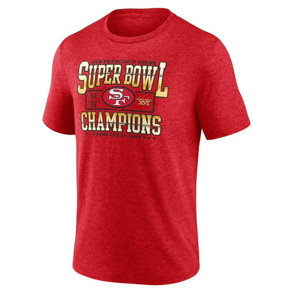 San Francisco 49ers Hometown Old-Fashioned Super Bowl XVI Champions Tri-Blend T-Shirt - Scarlet discount