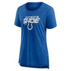 Indianapolis Colts Women's Hometown First Down Tri-Blend T-Shirt - Heather Royal cheap