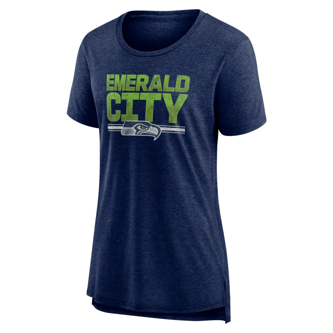 Seattle Seahawks Women's Hometown First Down Tri-Blend T-Shirt - Heather College Navy on sale